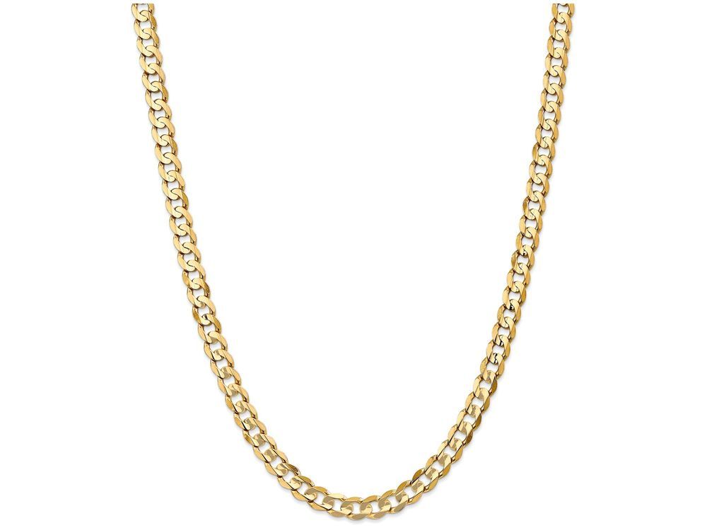 FJC Finejewelers 22 Inch 14k 6.75mm Open Concave Curb Chain Necklace