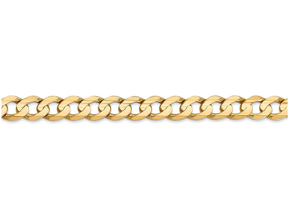 FJC Finejewelers 7 Inch 14k Yellow Gold 6.75mm Open Concave Curb Chain Bracelet