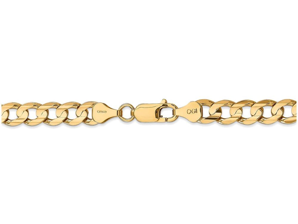FJC Finejewelers 8 Inch 14k Yellow Gold 6.75mm Open Concave Curb Chain Bracelet