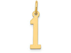 FJC Finejewelers 14k Yellow Gold Small Polished Elongated 1 Charm