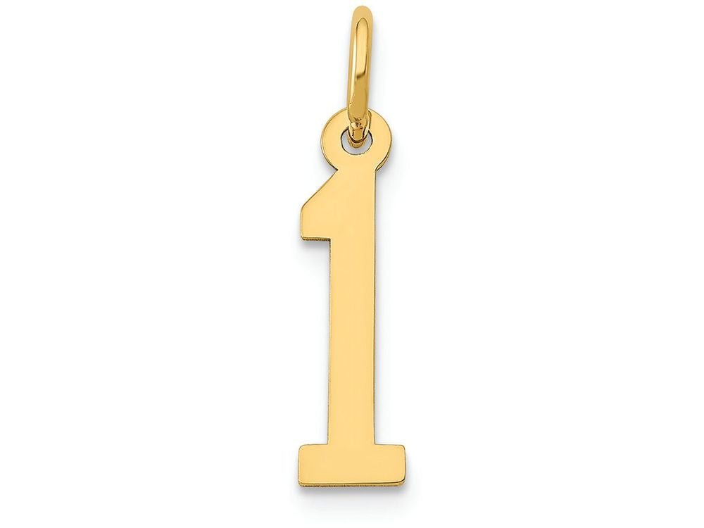 FJC Finejewelers 14k Yellow Gold Small Polished Elongated 1 Charm