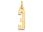 FJC Finejewelers 14k Yellow Gold Small Polished Elongated 3 Charm