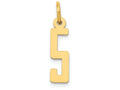 FJC Finejewelers 14k Yellow Gold Small Polished Elongated 5 Charm