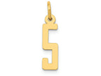 FJC Finejewelers 14k Yellow Gold Small Polished Elongated 5 Charm