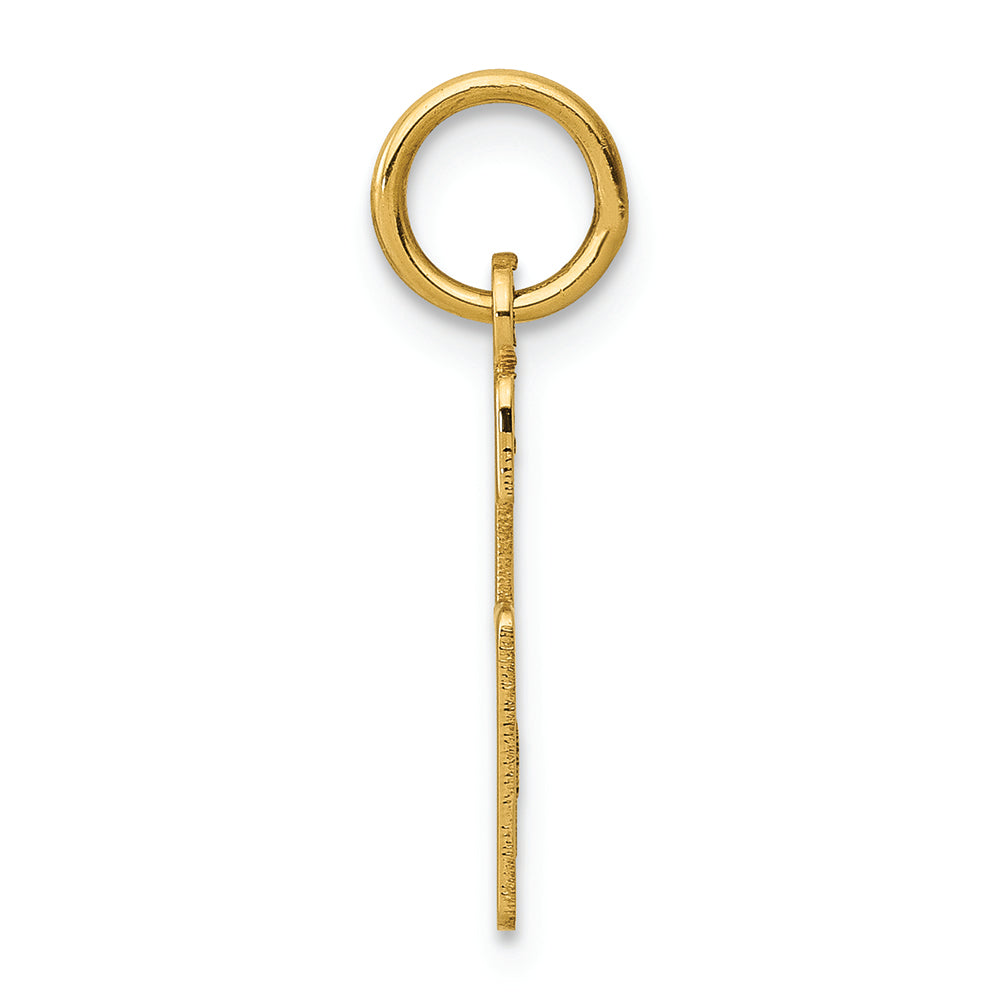 FJC Finejewelers 14k Yellow Gold Small Polished Elongated 6 Charm