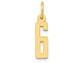FJC Finejewelers 14k Yellow Gold Small Polished Elongated 6 Charm