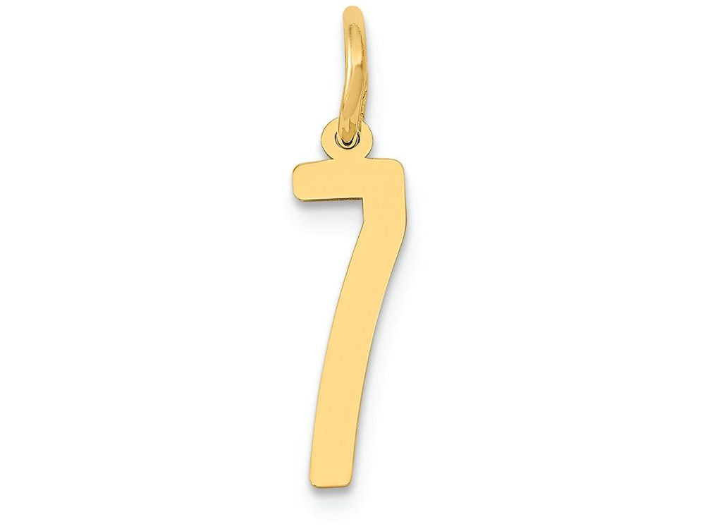 FJC Finejewelers 14k Yellow Gold Small Polished Elongated 7 Charm