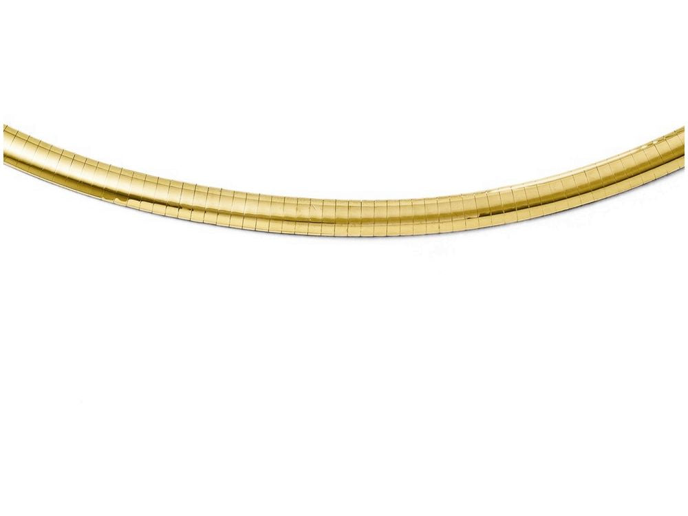 FJC Finejewelers 14k Yellow Gold 6mm Domed Omega Necklace