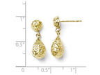FJC Finejewelers 10k Bright Cut Post Dangle Earrings