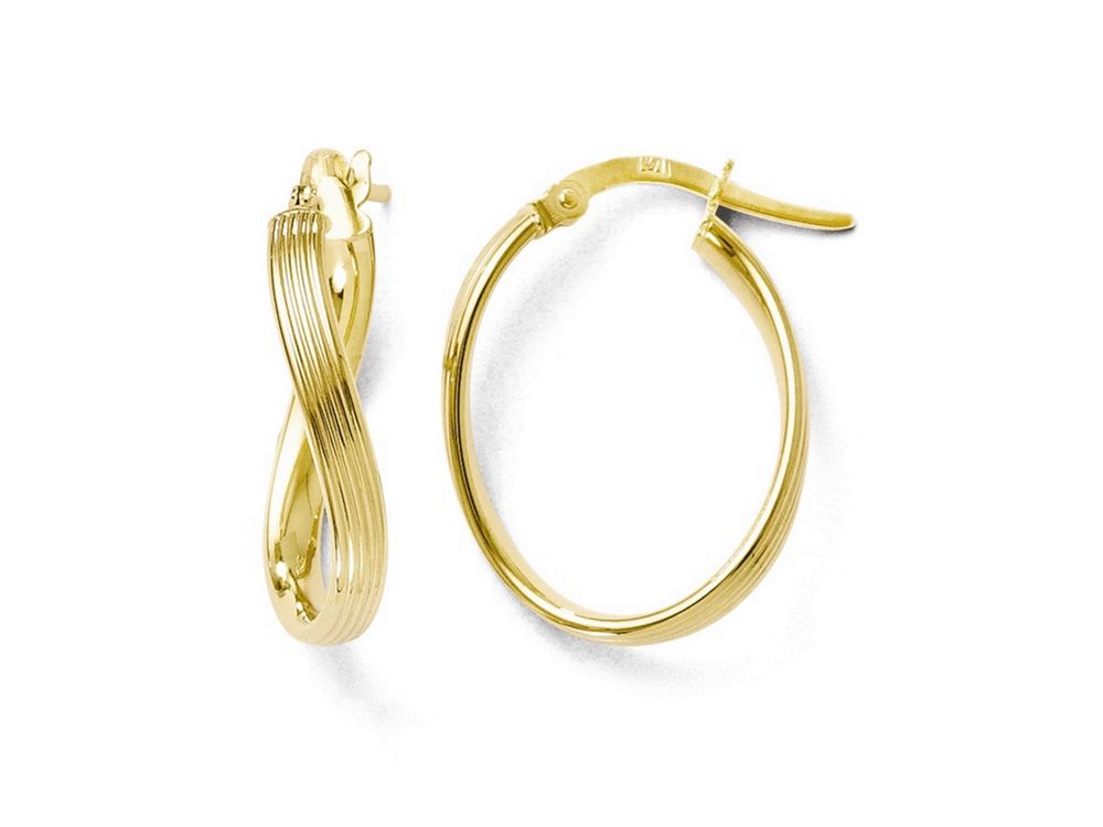 FJC Finejewelers 10k Polished Hinged Hoop Earrings