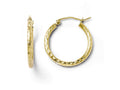 FJC Finejewelers 10k Textured Hinged Hoop Earrings