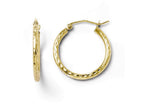 FJC Finejewelers 10k Textured Hinged Hoop Earrings