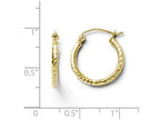 FJC Finejewelers 10k Bright Cut Hinged Hoop Earrings