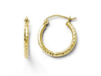 FJC Finejewelers 10k Bright Cut Hinged Hoop Earrings