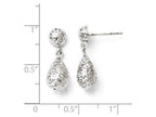 FJC Finejewelers 10k White Gold Bright Cut Post Dangle Earrings