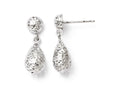 FJC Finejewelers 10k White Gold Bright Cut Post Dangle Earrings
