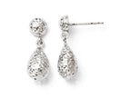 FJC Finejewelers 10k White Gold Bright Cut Post Dangle Earrings