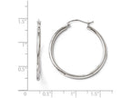 FJC Finejewelers 10k White Gold Polished Hinged Hoop Earrings