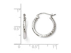 FJC Finejewelers 10k White Gold Bright Cut Hinged Hoop Earrings