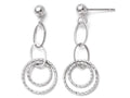 FJC Finejewelers 10k White Gold Post Dangle Earrings
