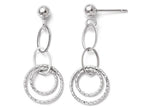 FJC Finejewelers 10k White Gold Post Dangle Earrings
