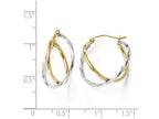 FJC Finejewelers 10k Two-tone Hinged Hoop Earrings Earrings