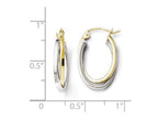 FJC Finejewelers 10k Two-tone Polished Hinged Hoop Earrings