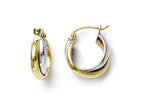 FJC Finejewelers 10k Two-tone Polished Hinged Hoop Earrings
