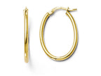 FJC Finejewelers 10k Polished Oval Hinged Hoop Earrings