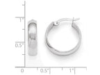 FJC Finejewelers 10k White Gold Polished Hinged Hoop Earrings