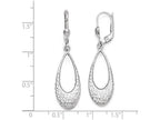 FJC Finejewelers 10k White Gold Polished and Bright Cut Leverback Earrings