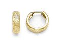 FJC Finejewelers 10k Polished And Bright Cut Hinged Hoop Earrings