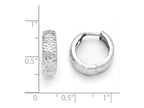 FJC Finejewelers 10k White Gold Polished And Bright Cut Hoop Earrings