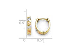 FJC Finejewelers 10k Two-tone and White Rhodium Polished and Satin Bright Cut Earrings