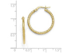 FJC Finejewelers 10k Polished And Textured Hinged Hoop Earrings