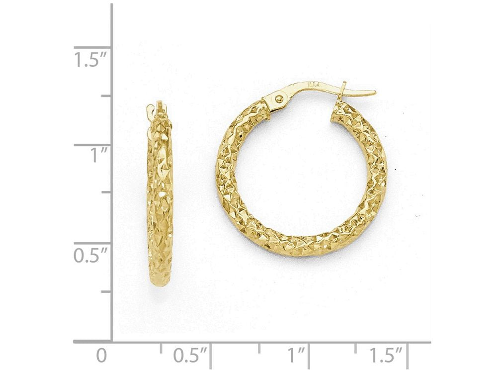 FJC Finejewelers 10k Polished Bright Cut Hoop Earrings