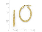 FJC Finejewelers 10k Polished Bright Cut Oval Hoop Earrings