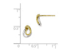 FJC Finejewelers 10k with White Rhodium Polished Post Earrings