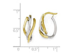 FJC Finejewelers 10k Two-tone Polished Twisted Hoop Earrings
