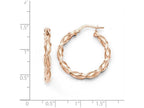 FJC Finejewelers 10k Rose Gold Polished Twisted Hoop Earrings