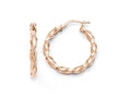 FJC Finejewelers 10k Rose Gold Polished Twisted Hoop Earrings