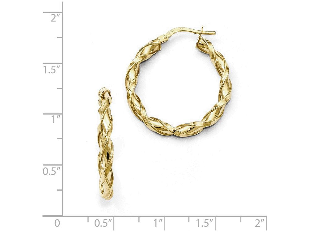 FJC Finejewelers 10k Polished Twisted Hoop Earrings