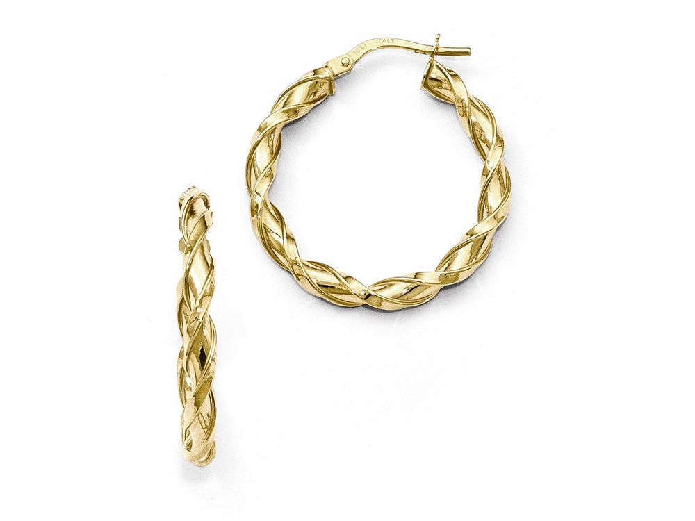 FJC Finejewelers 10k Polished Twisted Hoop Earrings
