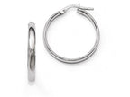 FJC Finejewelers 10k White Gold Polished Hoop Earrings