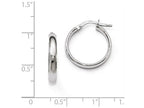 FJC Finejewelers 10k White Gold Polished Hoop Earrings