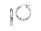 FJC Finejewelers 10k White Gold Polished Hoop Earrings