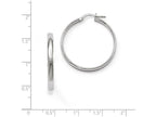 FJC Finejewelers 10k White Gold Polished Hoop Earrings