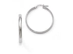 FJC Finejewelers 10k White Gold Polished Hoop Earrings