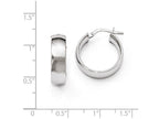 FJC Finejewelers 10k White Gold Polished Hoop Earrings