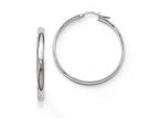 FJC Finejewelers 10k White Gold Polished Hoop Earrings